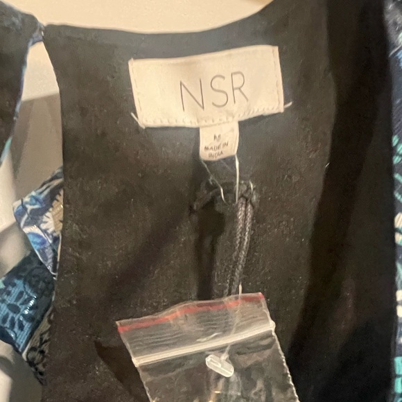 NSR Women’s Maxi V-neck Floral Dress Blue - Picture 4 of 4